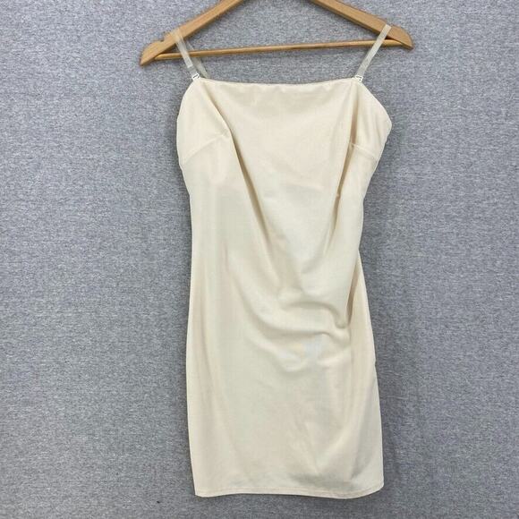 Nancy Ganz Body Slimmers Womens 38 Cream Built In Bra Strapless Body Slip - Picture 1 of 12